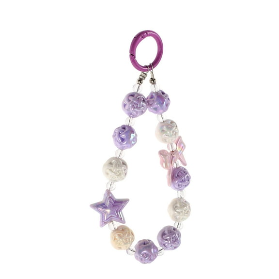 Worgeous Key Chain Pendant Keyring Strap Beaded Phone Lanyard String Keyring For Men And Women Keyring Cute Phone Charm Decor