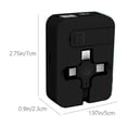 thumbnail image 3 of Rbaofujie Câble de Données Rétractable 3-en-1 avec Support de Cellulaire Miroir Charge Rapide Câble de Stockage, 3 of 7
