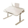 thumbnail image 4 of Tnarru Foldable Laptop Bed Table Height Angle Adjustable Multifunctional, Practical, Beds Tray Lap Desk for Camping Tea Room Drawing White Style A, 4 of 8
