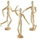 thumbnail image 1 of Paquete de 3 figuras de arte posables, modelo de maniquí de dibujo de madera flexible para artistas que dibujan (13 pulgadas), 1 of 9