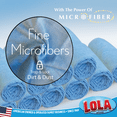 thumbnail image 2 of LOLA Jumbo Microfiber Cleaning Cloth, 12" x 12", Reusable & Machine Washable - 10 CT, 2 of 5