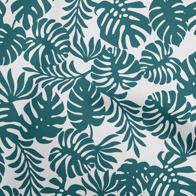 oneOone Tissu Rayonne Vert Sarcelle Matériel de Robe Tropical Tissu Imprimé Tissu au Mètre 56 Pouces de Large