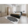 thumbnail image 5 of Ahgly Company Machine Washable Indoor Square Transitional Silver Gray Area Rugs, 6' Square, 5 of 7