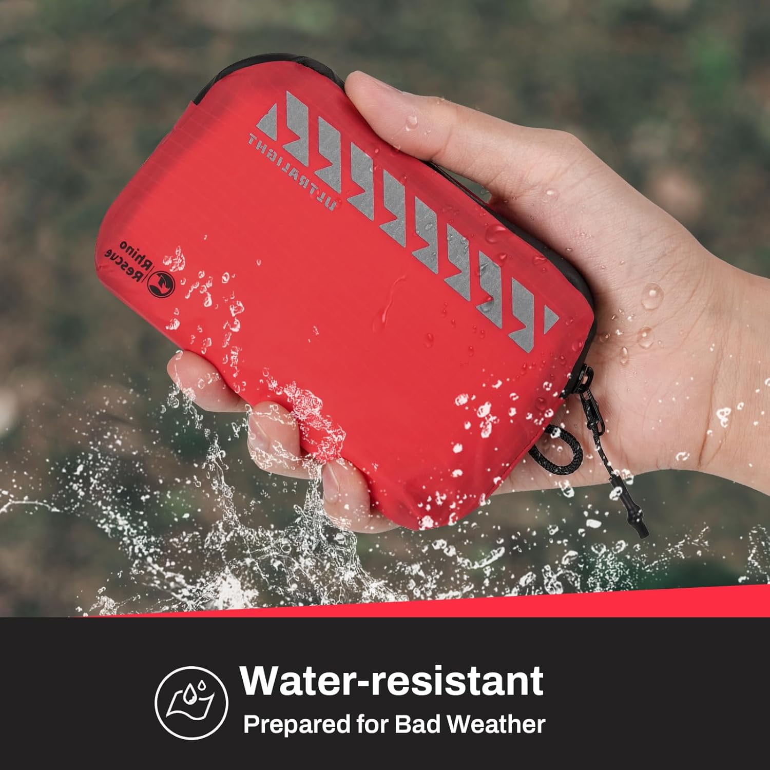EDC First Aid Kit for Travel, Mini Water-Resistant & Ultralight Portable Quick Search Emergency Med Kit for Car, Camping, Hiking,Cycling, Backpacking