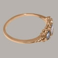 thumbnail image 4 of LBG British Made 14k Rose Gold Natural Tanzanite Womens Engagement Ring - 33 size options - Size 4.5, 4 of 6