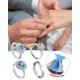 thumbnail image 4 of Juego de tallas de anillos Gleamkid, paquete de 16 unidades, 4 tamaños, ajustador invisible, 4 of 7