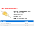 thumbnail image 2 of Fuel Filter - Compatible with 1959 - 1964, 1966 Volvo 544 1960 1961 1962 1963, 2 of 2