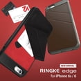 thumbnail image 2 of Ringke Edge Case Compatible with iPhone 6s, Wallet Folding Kickstand PU Leather Cover with Hidden Card Holder - Black, 2 of 9