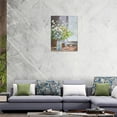 thumbnail image 4 of Daisy Flowers Bathroom Wall Art Floral Butterfly Pictures Bathroom Decor Canvas Painting Flower Decorations Framed Artwork for Bathroom Living Room Kitchen Bedroom 12"x16", 4 of 5