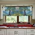 thumbnail image 3 of Yayeee Kitchen Curtains Tier Set of 2 Light Filtering 57"x36" Over Sink Window Panels, Blue Mountain, 3 of 7