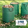 MEKKAPRO Big Gulp Lawn Bags, 3-Pack 72 gallons Heavy Duty Lawn and Leaf ...