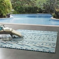 thumbnail image 6 of Modway Reflect 94.5x122" Cadhla Geometric Lattice Area Rug in Ivory and Blue, 6 of 9