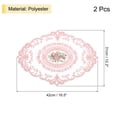thumbnail image 2 of REGALWOVEN Retro Lace Placemat Oval Embroidered Table Place Mats French Crochet Doilies Pink, 2 of 7