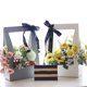 thumbnail image 3 of Zhuge Cajas de regalo, bolsas de embalaje, cestas de flores de papel para llevar a mano, cajas para arreglos florales, cajas para arreglos florales, cajas para flores plegables (rosa), 3 of 5