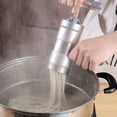 thumbnail image 5 of Manual Stainless Steel Pasta Maker Machine, 5 Molds Hand Crank Noodle Press for Home Restaurant Camping, 5 of 8