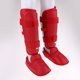 thumbnail image 2 of Espinilleras De Cuero PU De Alto Rendimiento Almohadillas Para Piernas Con Empeine MMA Muay Thai Artes Marciales Boxeo Kickboxing Entrenamiento Equipo L rojo Macarena Guardias Shin Instep, 2 of 8