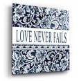 thumbnail image 2 of Epic Art 'Love Never Fails Navy' by Cindy Jacobs, Acrylic Glass Wall Art, 24"x24", 2 of 8
