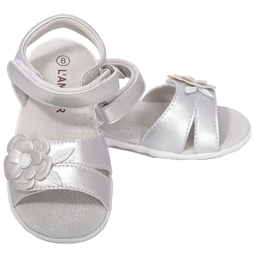 silver sandals baby girl