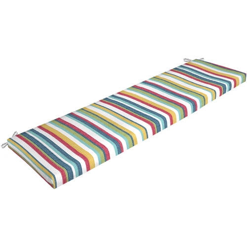 Mainstays Multi Dot Stripe 46"W x 17"D Outdoor Patio Bench Cushion