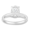 thumbnail image 6 of ESTE ORIGIN 2ct Oval Lab Diamond Solitaire Engagement Ring Hidden Halo and Pave Band Wedding Ring 14K White Gold US 10, 6 of 7