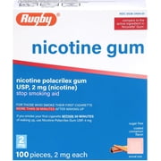 Rugby 00536340401 Nicotine Gum 2mg 100ct. Cinnamon Sugar Free