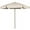 Beige, variant on 7.5 ft. Hex Beach Umbrella 6 Rib Push Up Natural Oak with Burgundy Vinyl Coated Weave Canopy