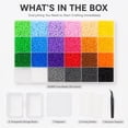 thumbnail image 4 of hautllaif 10,000pcs Fuse Beads Kit – 24 Colors 2.6mm Melting Beads, Complete Set with Pegboards, Tweezers & Ironing Paper, Endless DIY Crafts for Kids, Perfect Birthday & holiday gift, 4 of 6