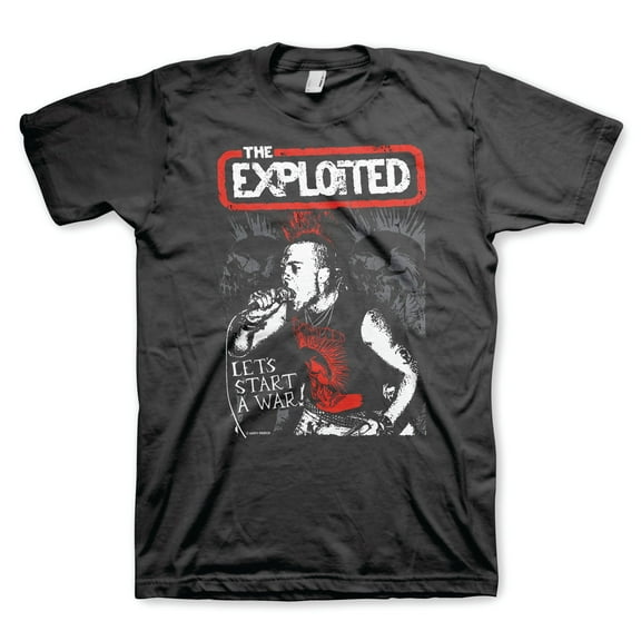 The Exploited Men's Start A War T-Shirt Black Medium | Officially Licensed Merchandise