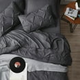thumbnail image 5 of U by Bedsure Dark Grey Queen Comforter Set - 7 Pieces Pintuck Bed in A Bag, with Comforters, Sheets, Pillowcases & Shams, 5 of 9