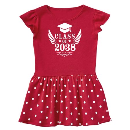 

Inktastic Class of 2038 with Graduation Cap and Wings Gift Toddler Girl Dress