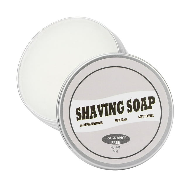 Savon à Raser pour Hommes, Texture Délicate Nettoyage Rafraîchissant Léger Hydratant Sûr Non Irritant Savon à Raser 2.12oz pour Usage Quotidien pour Homme Sandale, Inodore, Menthe