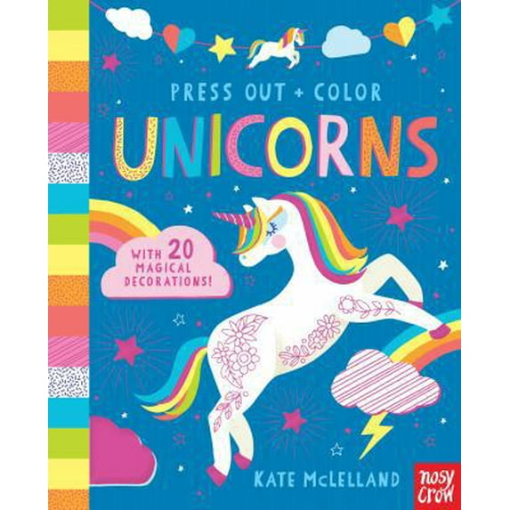 Pre-Owned Press Out and Color: Unicorns (Hardcover)