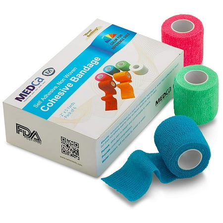 assorted swelling sprains ankle self cohesive adherent bandages