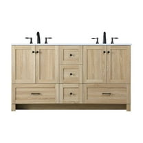 Elegant Kitchen and Bath 60 Inch Double Bathroom Vanity In Mango Wood