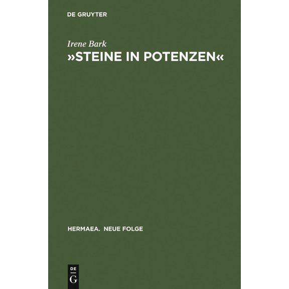 Hermaea. Neue Folge Â»Steine in PotenzenÂ«: Konstruktive Rezeption Der Mineralogie Bei Novalis, Book 88, (Hardcover)
