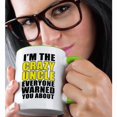 thumbnail image 2 of 3dRose, Im The Crazy Uncle Everyone Warned You About Yellow, 11oz Two-Tone Green Mug, 2 of 7