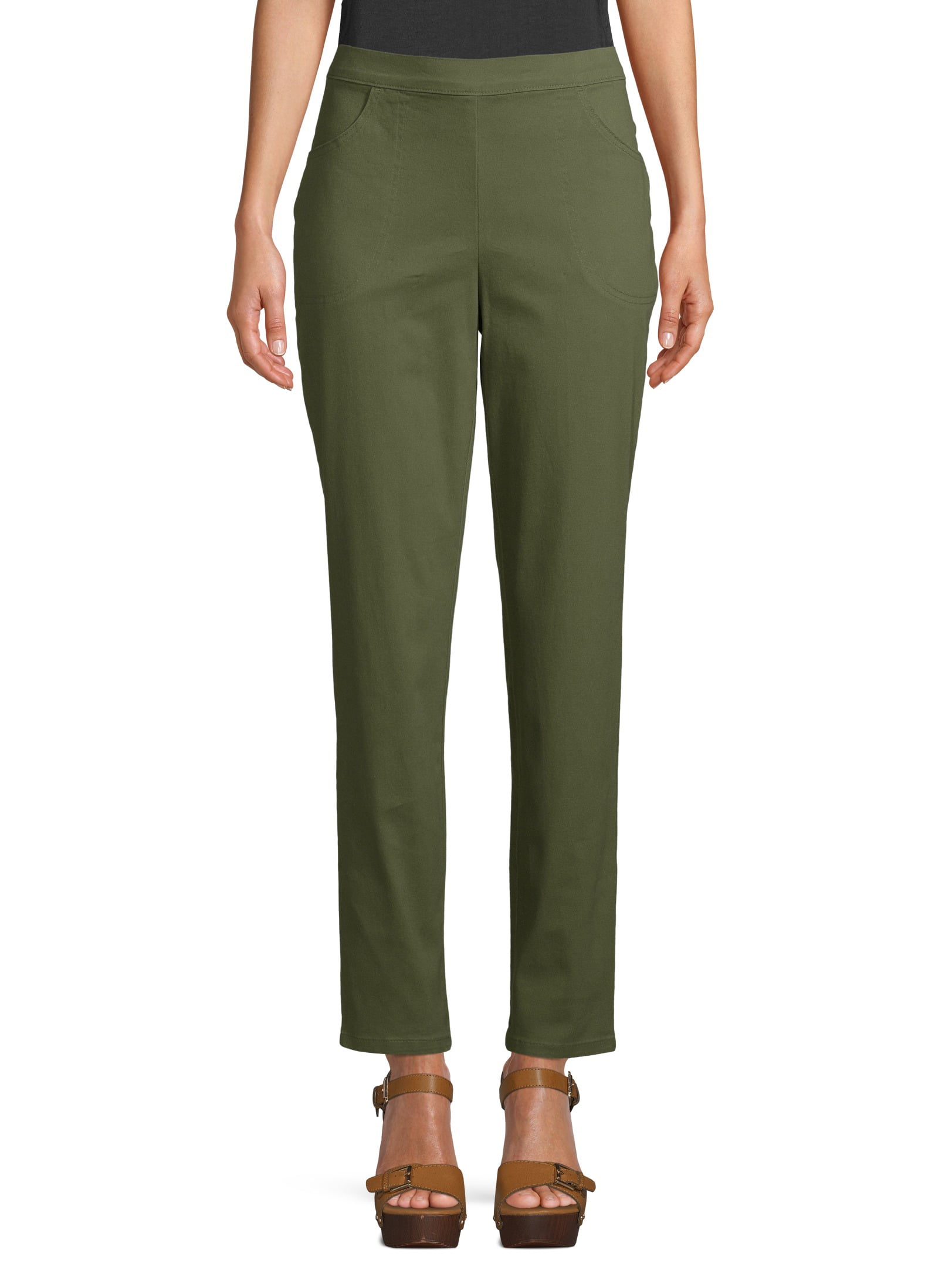 RealSize Women's Stretch Pull On Pants with Pockets - Walmart.com