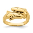 thumbnail image 1 of Solid 14k Yellow Gold Double Shark Ring Band Size 7, 1 of 3