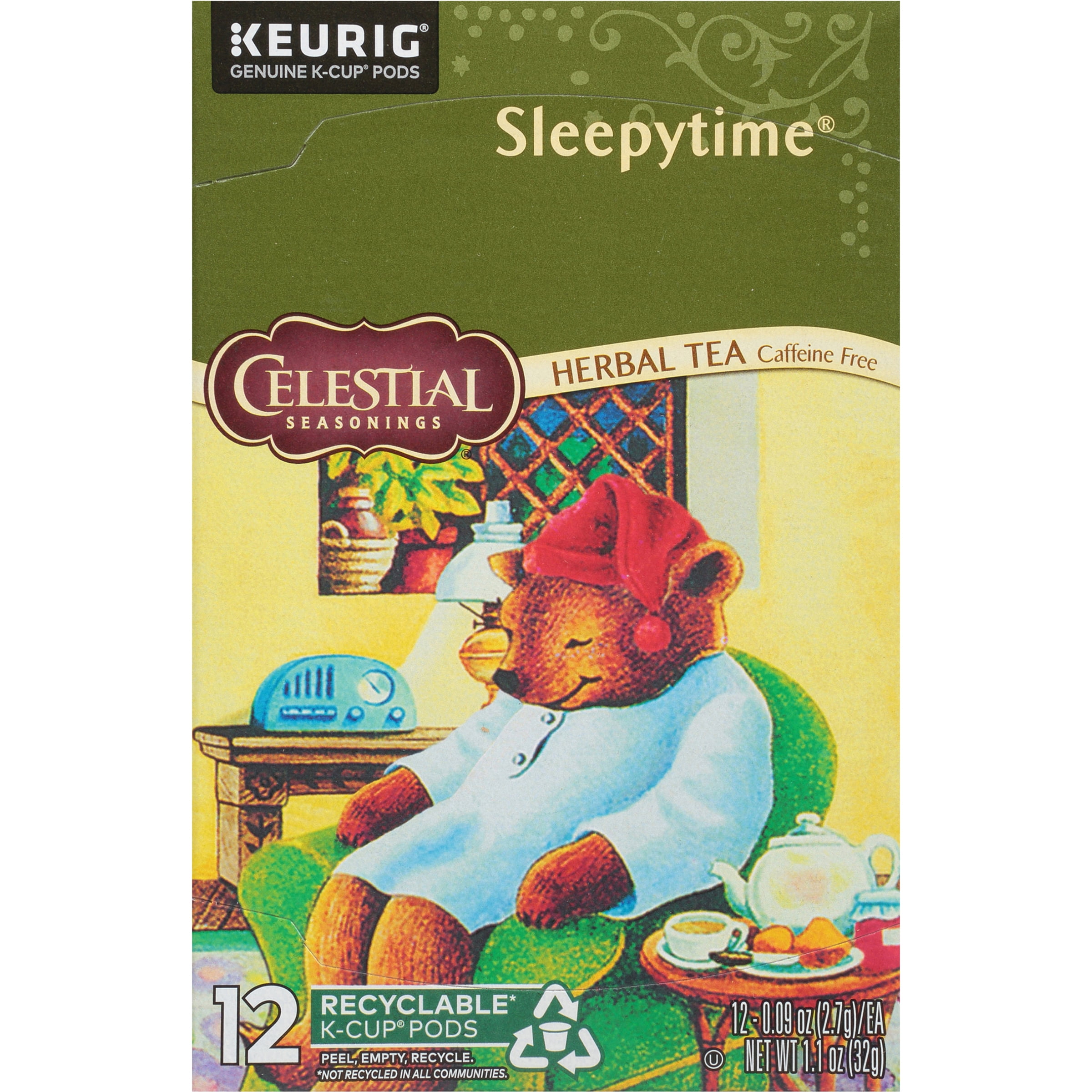 (2 pack) Celestial Seasonings Sleepytime Caffeine-Free Keurig K-Cup Herbal Tea Pods, 12 Count