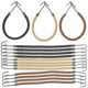 thumbnail image 2 of 15PCS Ponytail Holders Hooks Elastic Hair Ties for Thick Hair Comfortable Styling Accessories for Women, Suitable for Workout, Yoga & Daily Use, No, 2 of 5