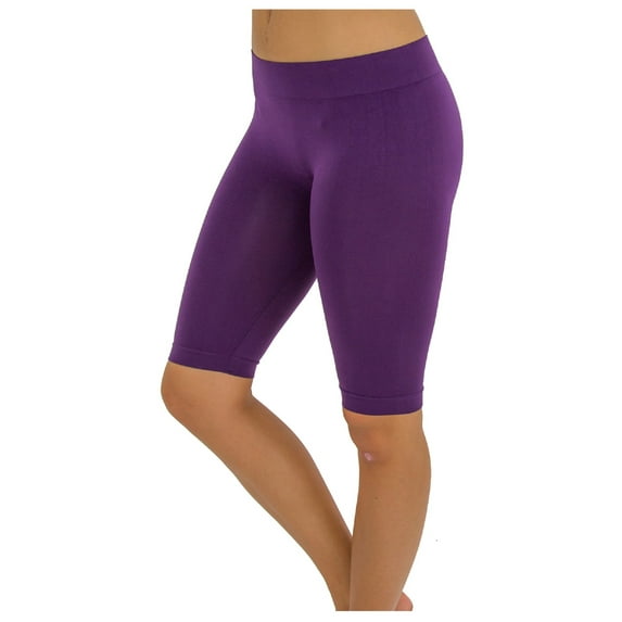 TD Collections Women's Relaxed Stretch Bermuda Leggings Short