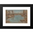 thumbnail image 2 of Childe Hassam 18x13 Black Modern Framed Museum Art Print Titled - North River Dock, New York (1901), 2 of 5