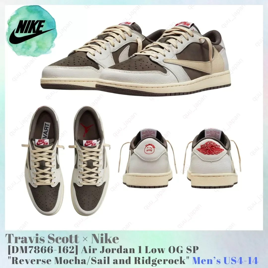 Travis Scott × Nike Air Jordan 1 Low OG SP DM7866-162 Men's US4-14