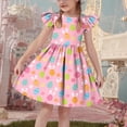 thumbnail image 5 of NAISIBABY Girls Casual Dresses, Crewneck Flare Fit Sleeveless Summer Ruffles Sundress Pink Size 6, 5 of 7