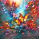 thumbnail image 1 of Kit Pintura Por Números Sobre Lienzo Arte Al Óleo Artesanal Imagen Mariposa Del 40x40cm, 1 of 9