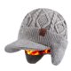 thumbnail image 2 of Gorro de invierno con orejeras y visera | Gorro de punto unisex para clima frío | Gorro grueso con forro polar para actividades al aire libre, viajes y ciclismo, 2 of 5