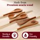 thumbnail image 3 of Juego de cucharas de cocina de madera Folkulture, 5 utensilios, color blanco, 3 of 8