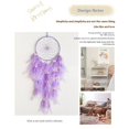 thumbnail image 6 of WISOLT Dream Catcher - Purple Feather, DIY Handmade, Ideal for Girls' Room Decor, Birthday Gift for Bestie, 6 of 6