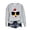 Gray sweatshirt for women #3, variant on Women Round Neck Long Sleeve Pullover Sweatshirt Cartoon Rooster With Sunglasses Print Loose Fit Ribbed Cuffs Hem Fall Daily Casual Top Black,M