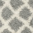 thumbnail image 7 of SAFAVIEH Layla Geometric Plush Shag Area Rug, Grey/Ivory, 8' x 10', 7 of 7